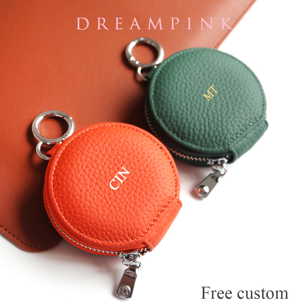 Luxury Bags Names - หรูหราที่กําหนดเองตัวอักษรหูฟังมินิของแท้หนังรอบเหรียญกระเป๋าชุดหูฟังไร้สายกระเป๋าปรับแต่งชื่อพวงกุญแจกระเป๋าสตางค์
