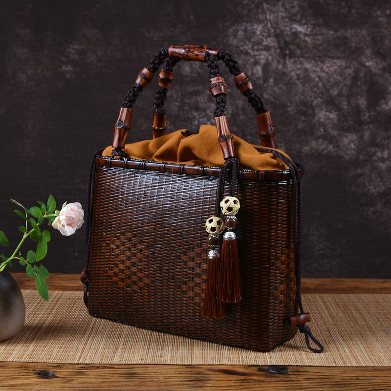 Luxury Bags England - ทอมือผู้หญิงฤดูร้อนแฟชั่นคุณภาพสูงไม้ไม้ไผ่กระเป๋ากระเป๋าถือ Vintage ขนาดใหญ่ความจุ Luxury Beach กระเป๋าคลัทช์ไม้