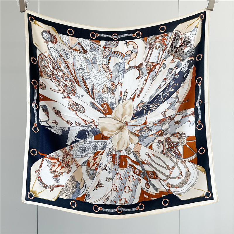 Luxury Bags For Summer - ฤดูร้อนผ้าพันคอผ้าไหมผู้หญิงผ้าคลุมไหล่นุ่ม Luxury Designer Foulards Femme หัวคอกระเป๋าผ้าพันคอเข็มขัดอุปกรณ์เสริมของขวัญ