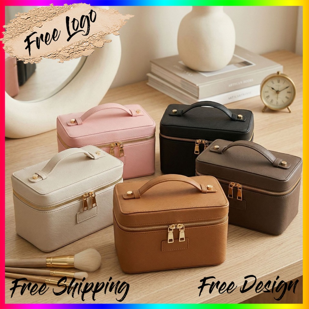 Luxury Bags Wholesale - กระเป๋าเครื่องสำอางหนังลายหนังนกกระจอกเทศสุดหรู กระเป๋าใส่เครื่องสำอางพกพา กระเป๋าเดินทาง รับผลิตแบรนด์ส่วนตัว โลโก้สั่งทำ ขายส่ง