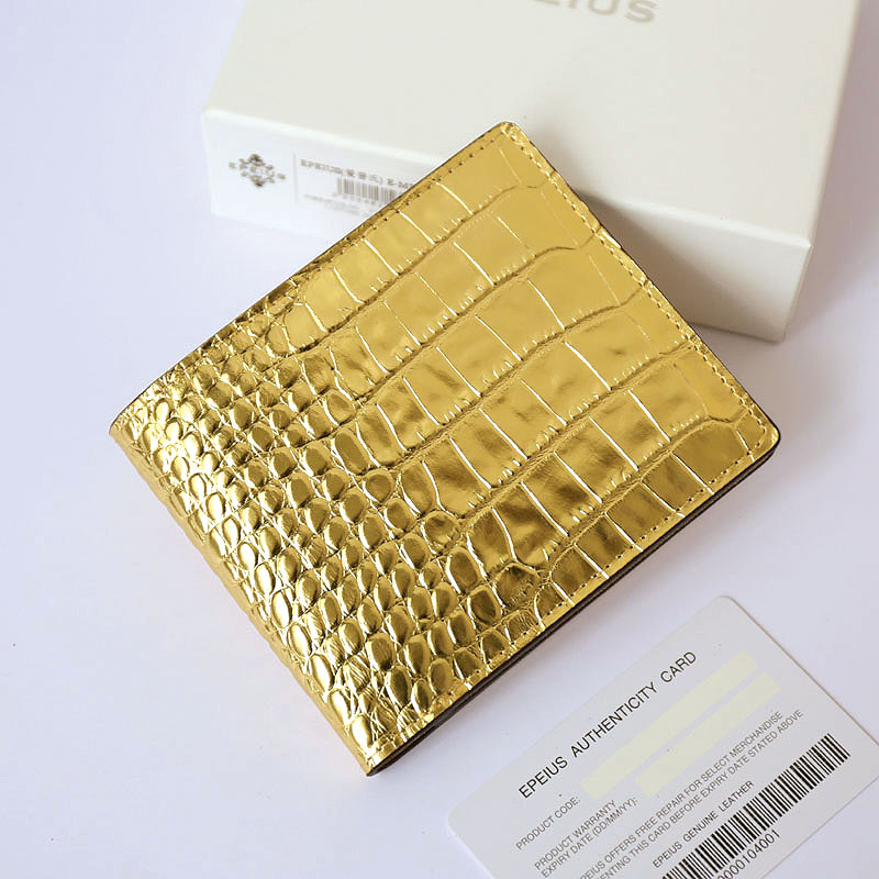 Luxury Bags Photos - 2022ใหม่หรูหรานักออกแบบ Cow กระเป๋าสตางค์หนังผู้ชายธุรกิจของแท้หนัง Golden กระเป๋าใส่เงินเกรดสูงกระเป๋าเก็บบัตรกระเป๋าใส่เงิน45
