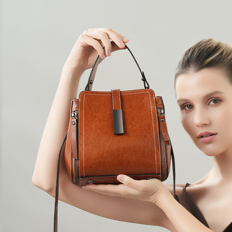 กระเป๋าหนังแท้สะพายข้างสำหรับผ - Quiet Luxury Bags Crossbody บทวิจารณ์และราคา