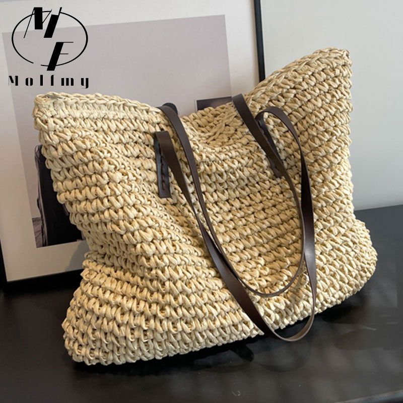 ฟางทอ Tote กระเป๋า Casual ขนาด - Luxury Bags For Summer บทวิจารณ์และราคา