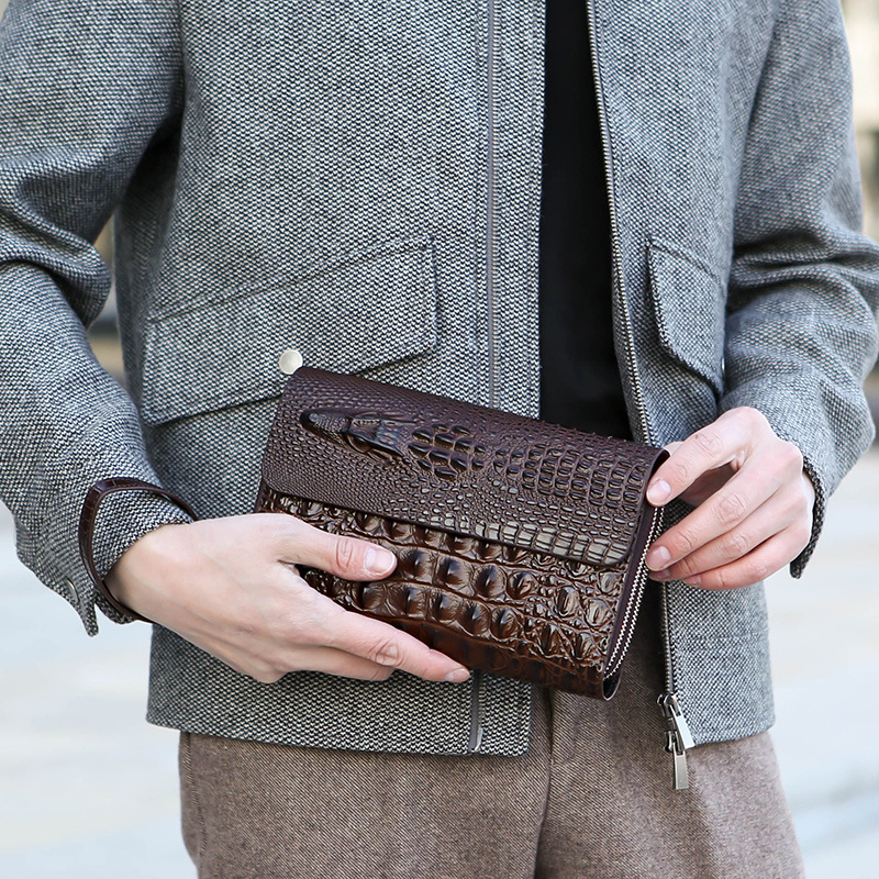 กระเป๋าผู้ชายใหม่ลายจระเข้กระเ - Luxury Bags England บทวิจารณ์และราคา