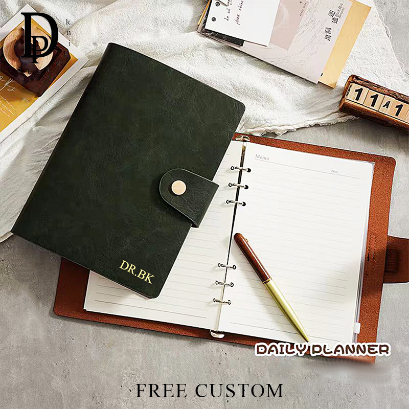 สมุดบันทึกหนังวัววินเทจ A5 แบบ - Luxury Bags Names บทวิจารณ์และราคา